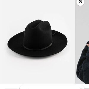 NWT Gigi Pip Black EzraWestern Hat